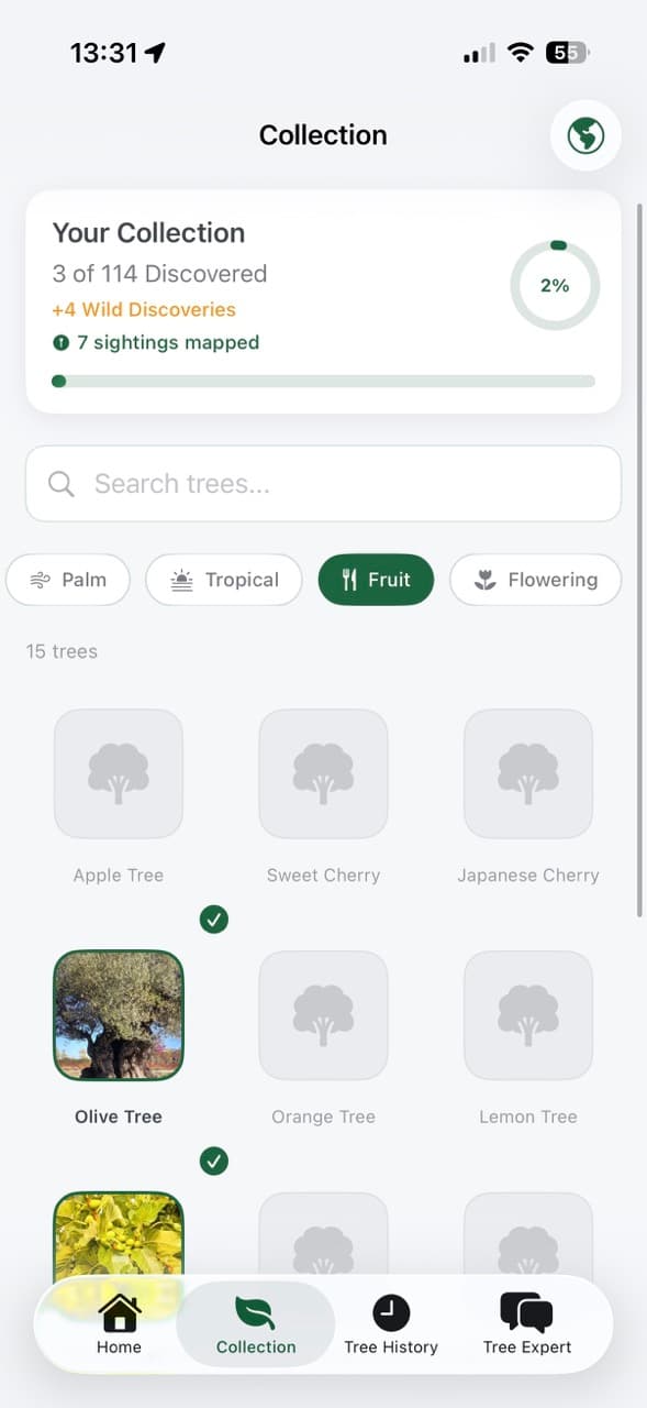 Personal tree collection